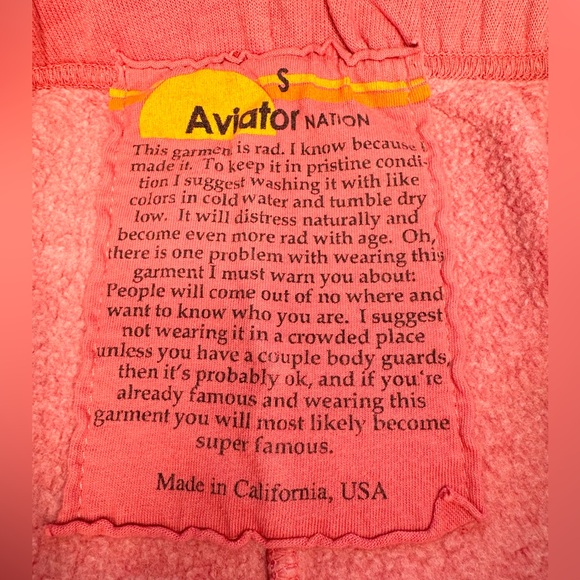 Aviator Nation Bolt Embroidery Classic Cropped Crew and 6 Stripe Sweatpants Set - Picture 9 of 17